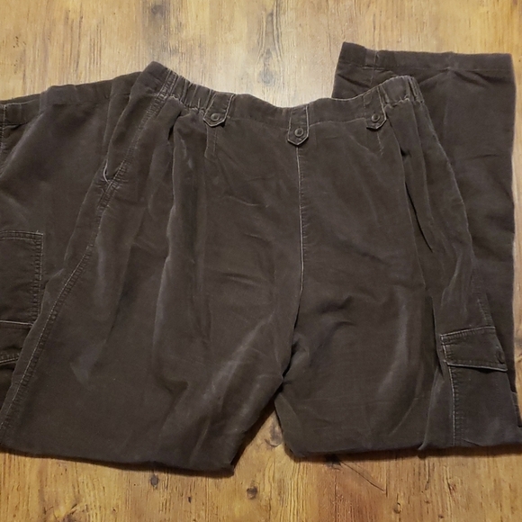 J.jill soft flocked wide leg cargo style brown - Picture 6 of 6